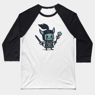 Cat Cleric Warrior DM Gift TTRPG Baseball T-Shirt